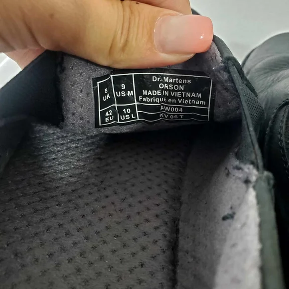 Dr. Martens Black Leather Orson Shoes 9M 10W - Picture 10 of 13